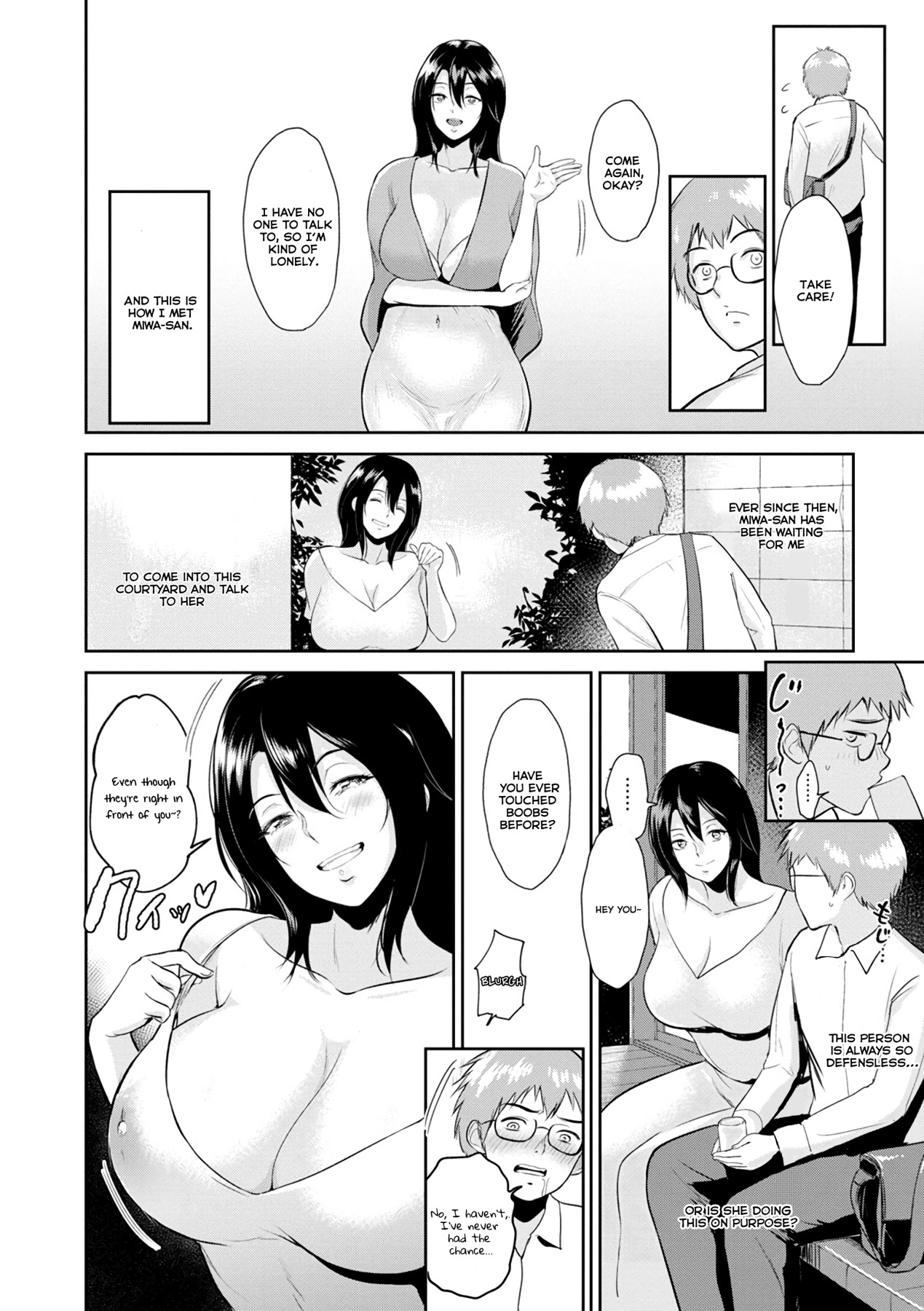 Hentai Manga Comic-In Ms. Miwa's Courtyard-Read-5